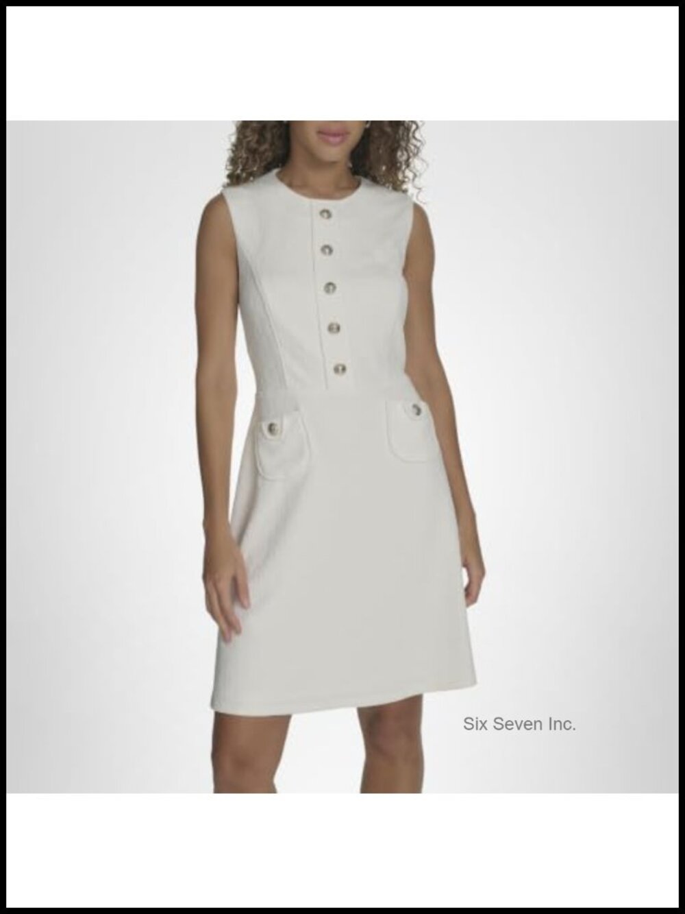 Pocketed Sleeveless Fit and Flare Dress Polyester Spandex